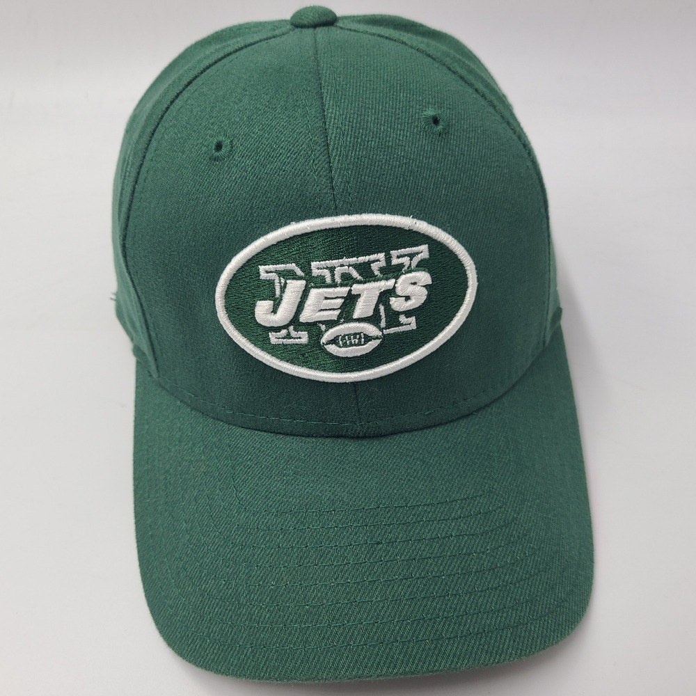 Vintage New York Jets Hat‎ Fitted One Size Reebok Green White NFL Football Men